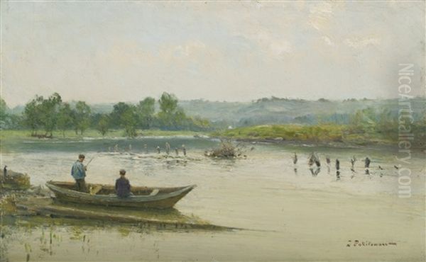 Fishermen Near Liege by Ivan Pavlovich Pokhitonov