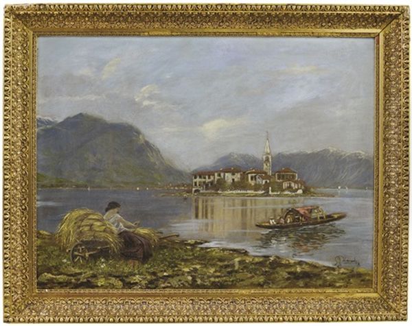 Lago Maggiore Oil Painting by Adolfo Polaroli