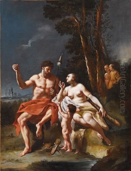 Herkules Und Omphale Oil Painting by Francesco Polazzo