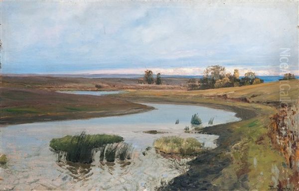 River Landscape by Vasili Dimitrievich Polenov