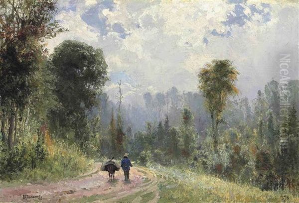 Forest Pathway Oil Painting by Vasili Dimitrievich Polenov