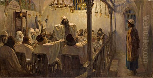 He Is Guilty Of Death Oil Painting by Vasili Dimitrievich Polenov