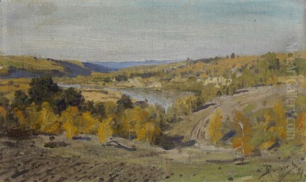 Autumnal Landscape Oil Painting by Vasili Dimitrievich Polenov