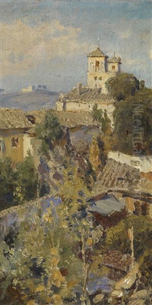 View Of Monti Parioli, Rome Oil Painting by Vasili Dimitrievich Polenov