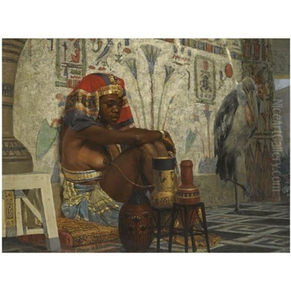 Egyptian Girl Oil Painting by Vasili Dimitrievich Polenov