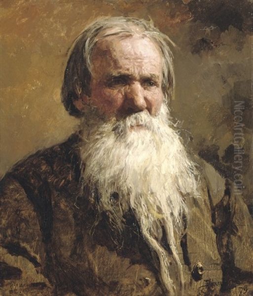 Portrait Of Vasilii Petrovich Shchegolenok Oil Painting by Vasili Dimitrievich Polenov