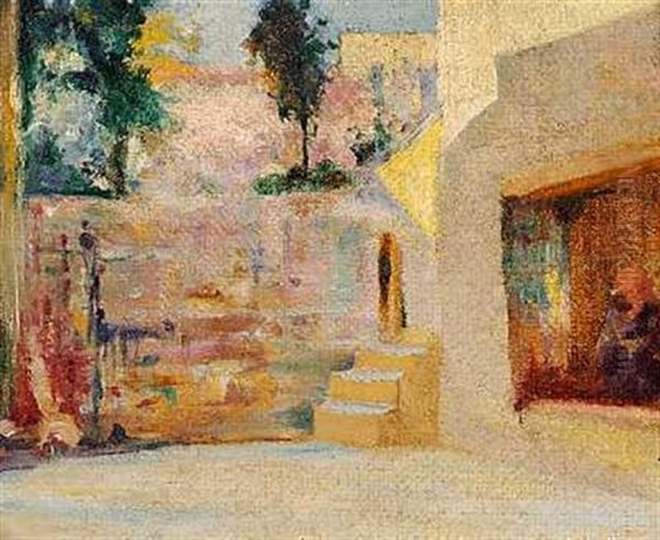 An Exterior From Jerusalem Oil Painting by Vasili Dimitrievich Polenov