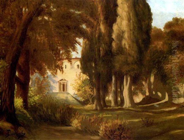 View Of A Garden Oil Painting by Vasili Dimitrievich Polenov