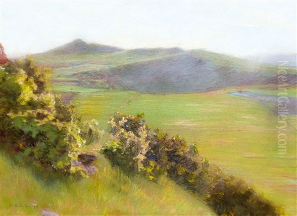 View To The Valley Oil Painting by Hugo Poll