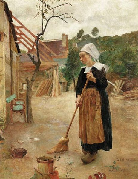 The Daily Chores Oil Painting by Hugo Poll