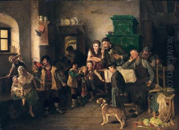 Der Kleine Schausteller Oil Painting by Leopold Pollak