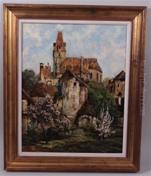 Fruhling In Weissenkirchen In Der Wachau Oil Painting by Ludwig Viktor Pollak