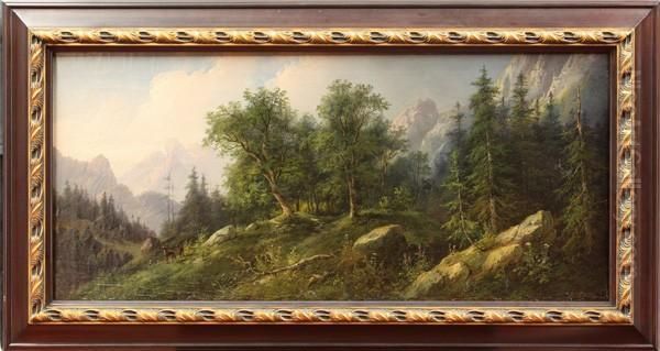 Austrian Landscape Oil Painting by Eduard Boehm