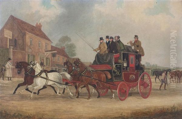 The Louth Mail - Last Run, 19 December 1845 Oil Painting by James Pollard