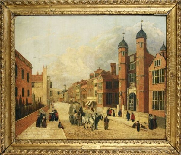 Guildford High Street Oil Painting by James Pollard