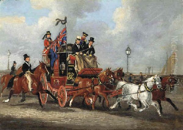 The Last Mail Leaving Newcastle Oil Painting by James Pollard