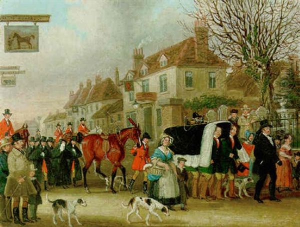 The Funeral Of Thomas Moody Oil Painting by James Pollard