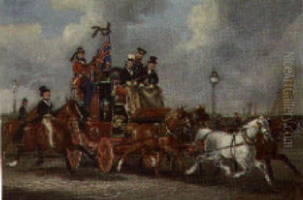 The Last Mail Leaving Newcastle Oil Painting by James Pollard