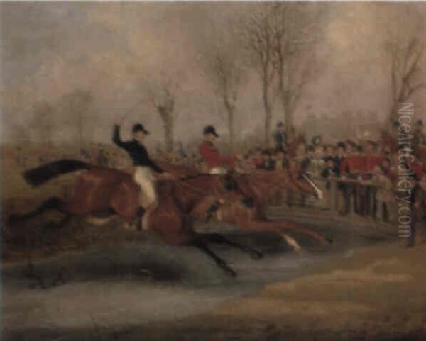 The Windsor Steeplechase, 1844 Oil Painting by James Pollard