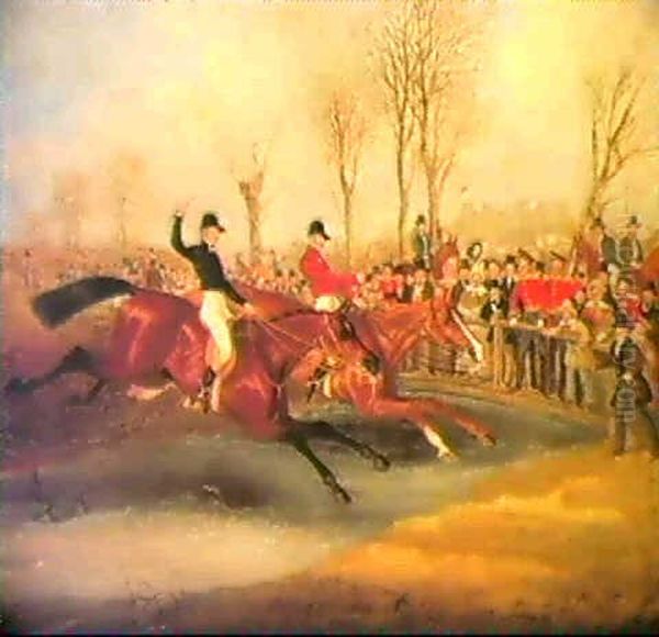 The Windsor Steeplechase, 1844 Oil Painting by James Pollard