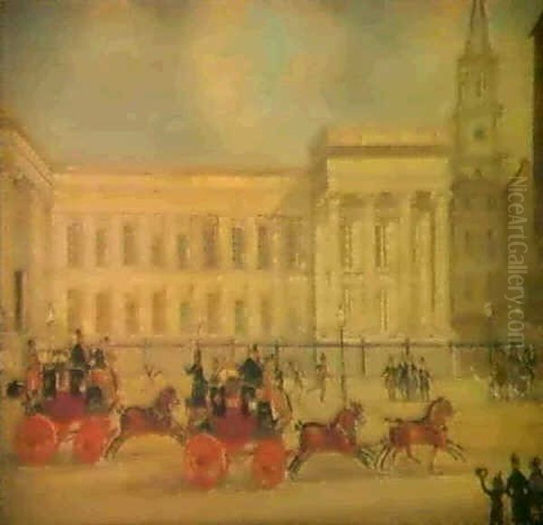 The Royal Mail's Leaving From The General Post Office Oil Painting by James Pollard