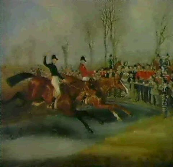 The Windsor Steeplechase, 1844 Oil Painting by James Pollard