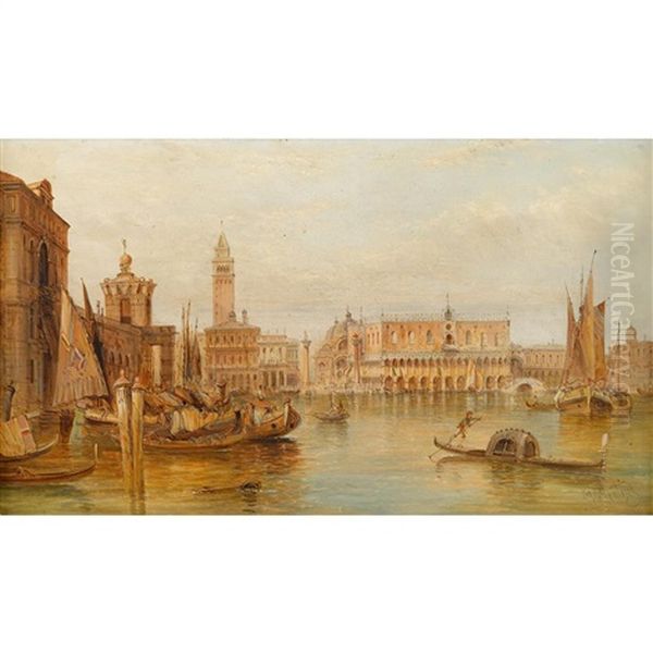 Doge's Palace, Venice Oil Painting by Alfred Pollentine