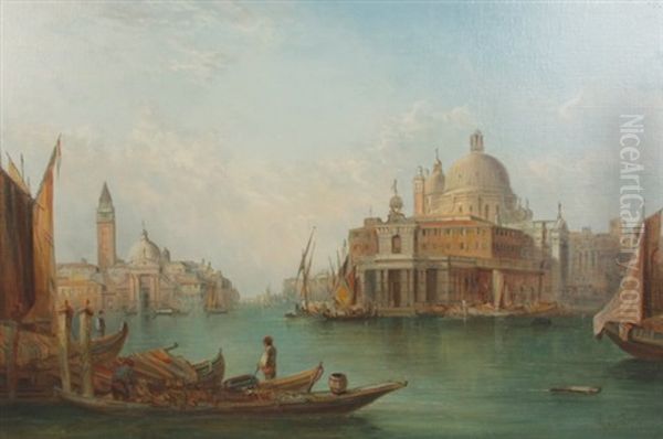 The Dogana Venice Oil Painting by Alfred Pollentine