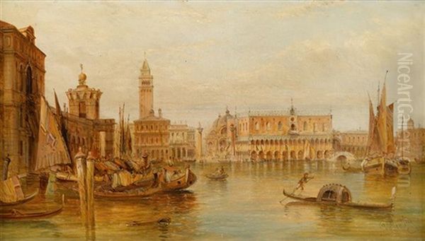 Doge's Palace, Venice Oil Painting by Alfred Pollentine