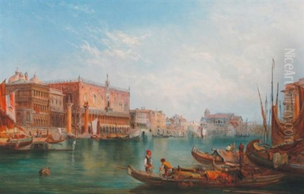 Doge's Palace Oil Painting by Alfred Pollentine