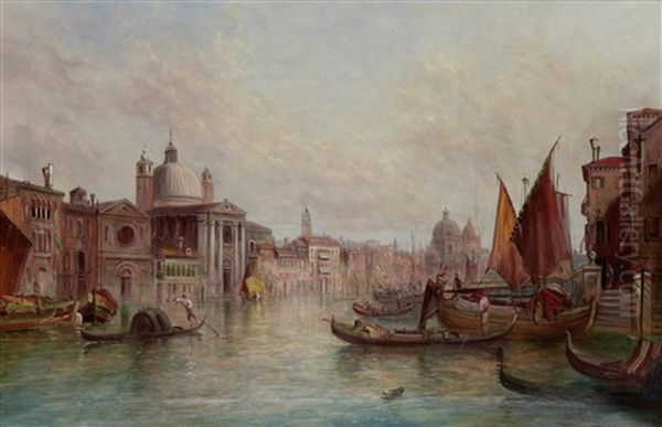 San Pietro Di Castello, Venice (+ The Giudecca Canal, Venice; Pair) Oil Painting by Alfred Pollentine