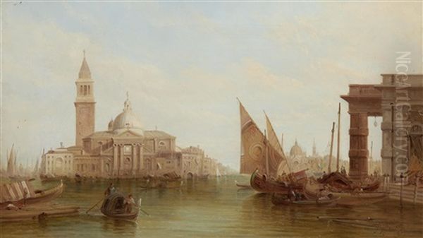 S. Giorgio Maggiore, Venice Oil Painting by Alfred Pollentine