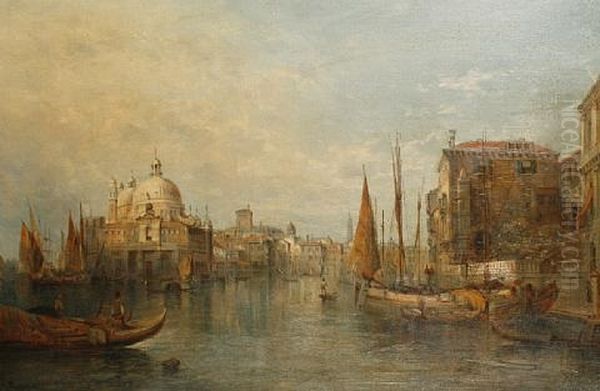 Santa Maria Della Salute From The Grand Canal, Venice Oil Painting by Alfred Pollentine