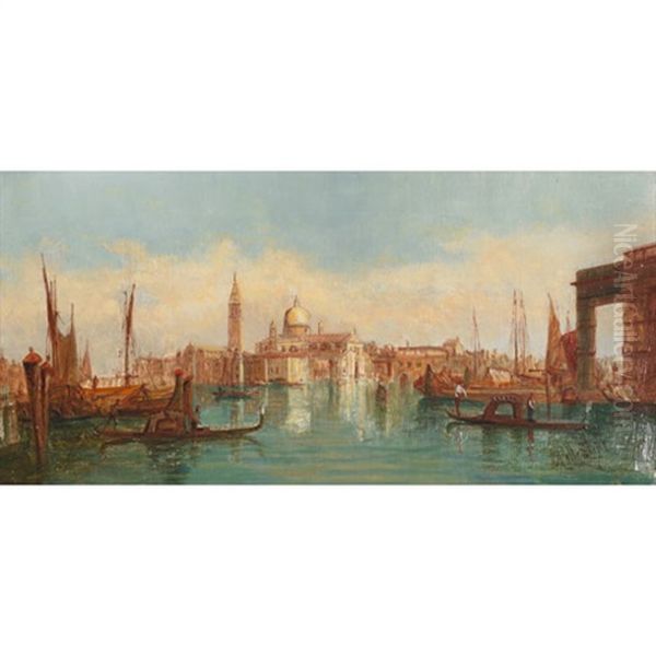 Giorgio Maggiore, Venice (+ S. Maria Della Salute, Venice; Pair) Oil Painting by Alfred Pollentine