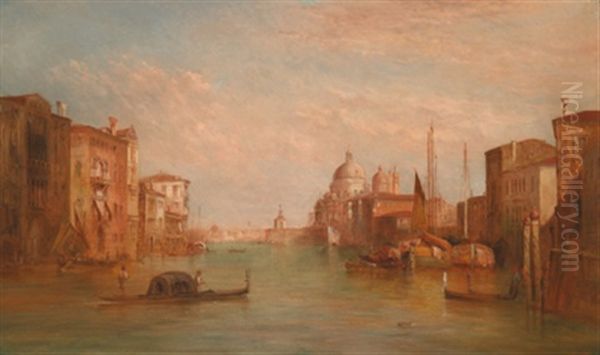 Venedig, Blick Auf Santa Maria Della Salute Oil Painting by Alfred Pollentine