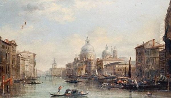 Venetian Views (pair) Oil Painting by Alfred Pollentine