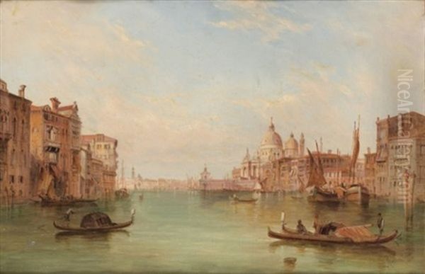 Le Grand Canal A Venise Oil Painting by Alfred Pollentine