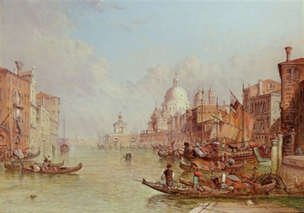 Der Canal Grande, Venedig Oil Painting by Alfred Pollentine