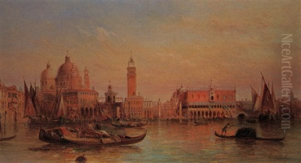 Venezianische Ansicht Oil Painting by Alfred Pollentine