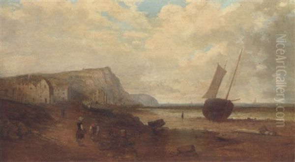 Low Tide Oil Painting by Alfred Pollentine