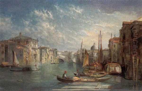 Het Canal Grande Te Venetie Oil Painting by Alfred Pollentine