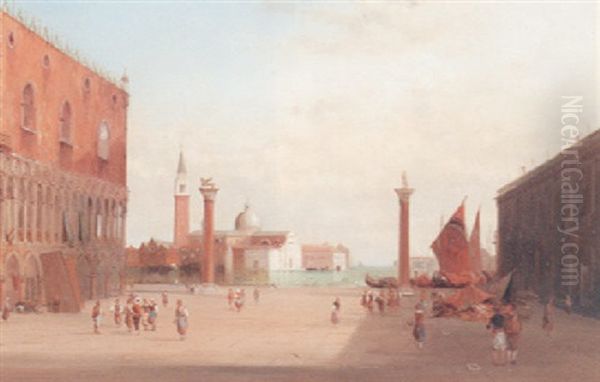 St.mark's Square, Venice Oil Painting by Alfred Pollentine