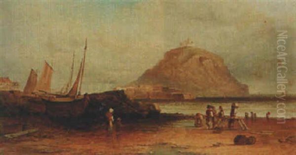 St. Michael's Mount Oil Painting by Alfred Pollentine