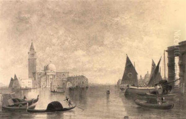 The Island Of San Giorgio Maggiore Oil Painting by Alfred Pollentine