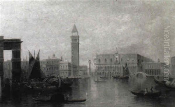 A Jesuite Church, Venice Oil Painting by Alfred Pollentine