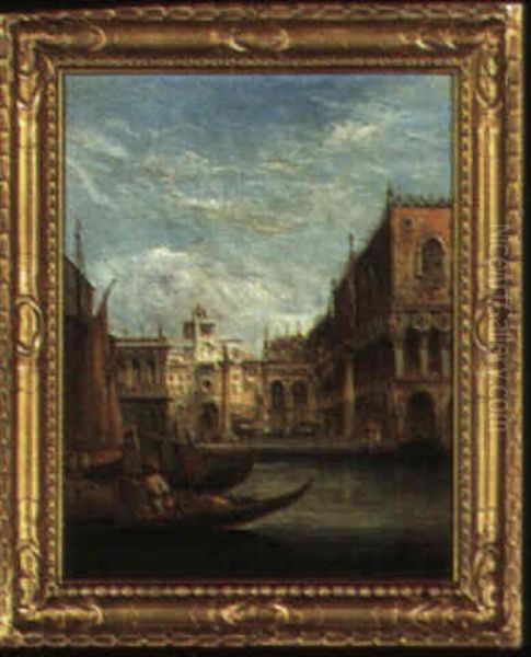 The Columns Of St. Mark, Venice Oil Painting by Alfred Pollentine