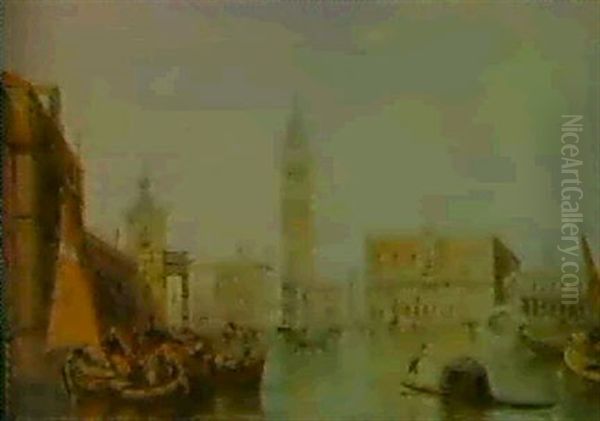 Vue De Venise Oil Painting by Alfred Pollentine