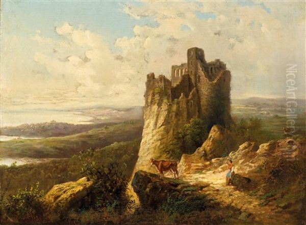 Blick Auf Ein Schloss by Giovanni Polli