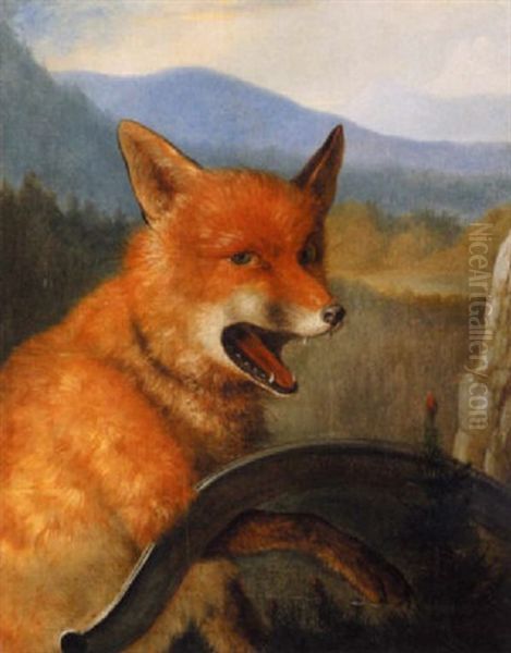 Ein Fuchs In Der Falle Oil Painting by Felix Pollinger