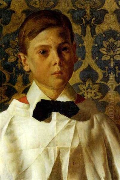 The Chorister Oil Painting by C. Stanley Pollitt